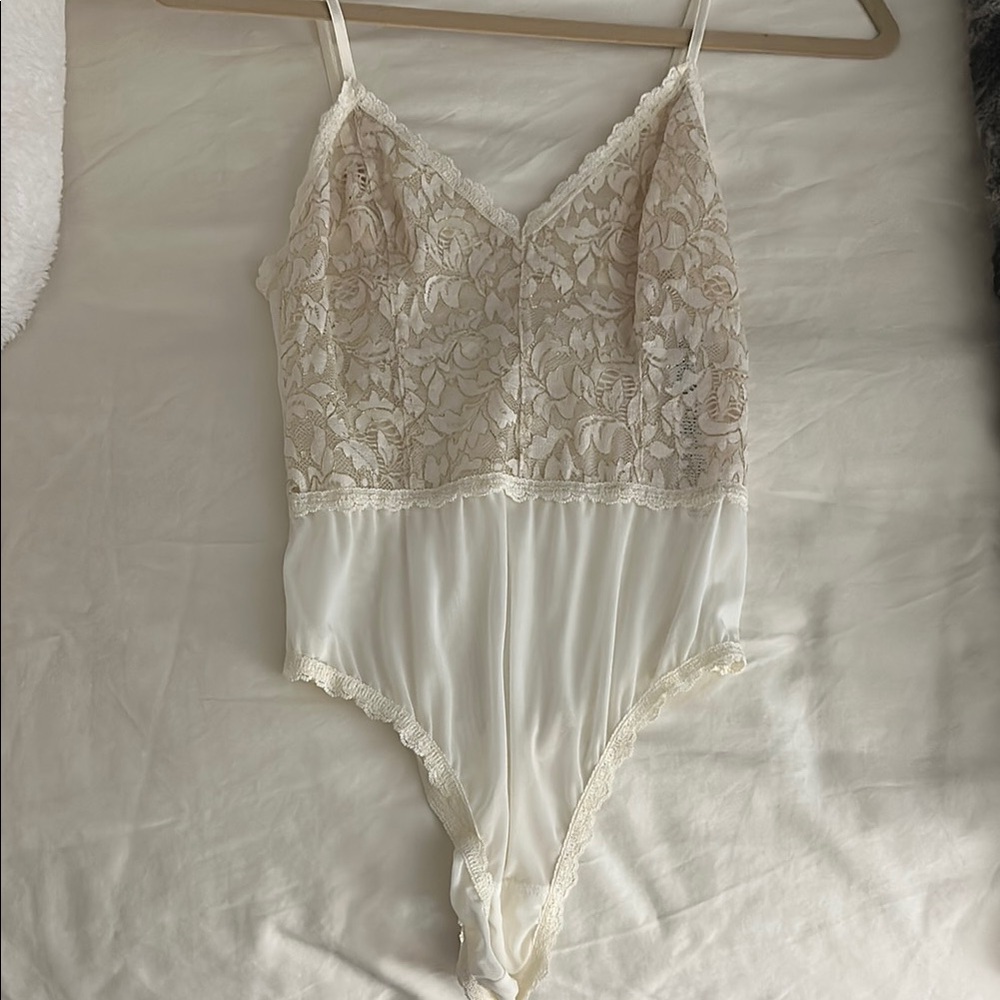 Hanky Panky Lace and Satin Bodysuit